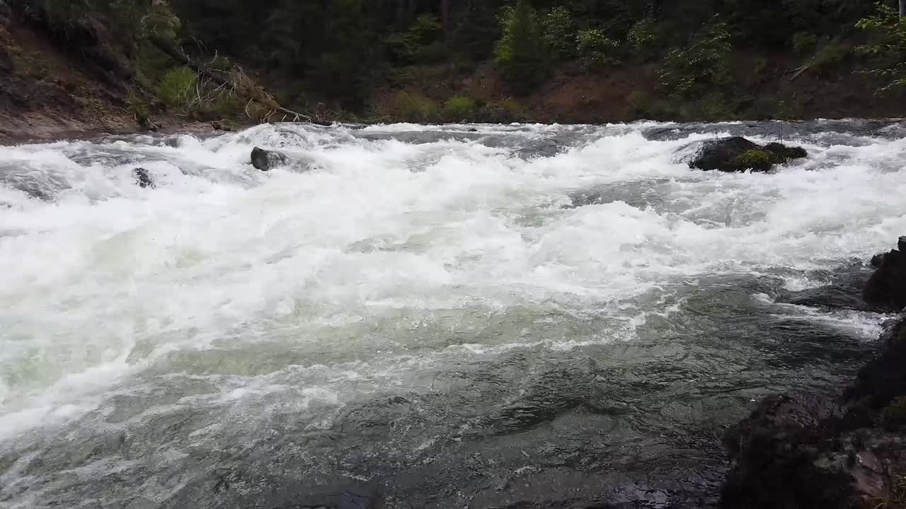 Rapids on the River Bridge section of water on the upper Rogue River in Southern Oregon