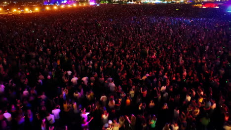 massive crowd at a night concert