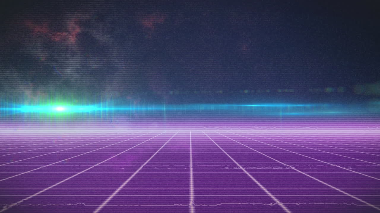 메타버스 배경에서 연기와 반 ⁇ 이는 불빛의 애니메이션