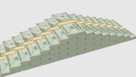many wads of money. 20 us dollar banknotes. stacks of money.