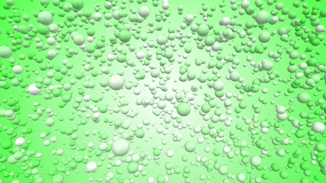 3d анимационное видео с шарами и пузырьками 4k