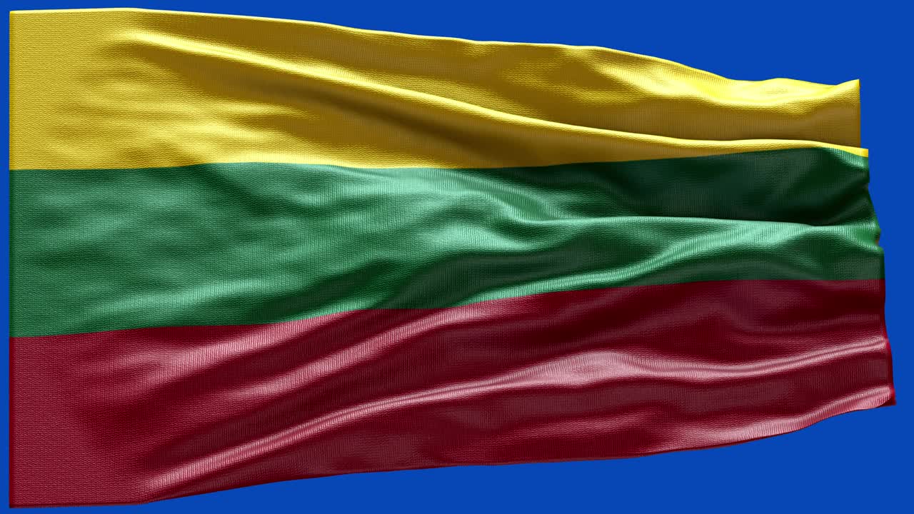 4k bandera muy detallada de litua - bandera de litua alto detalle - bandera nacional de litua patrón de ondas elementos en bucle