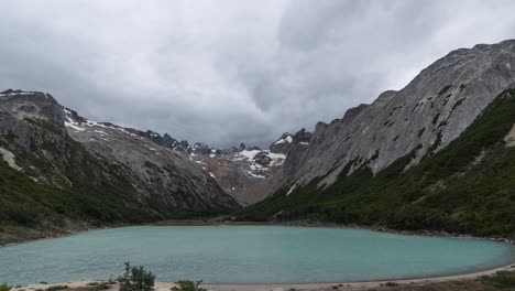 Laguna-Esmeralda-In-Tierra-del-Fuego-Province,-Argentina---Timelapse