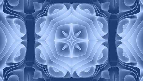 3d abstract shape like star or flower, symmetrical structure of black blue velvet material interspersed with sequins, smoothly cyclical changes shapes. stylish soft matte background, smooth animation.