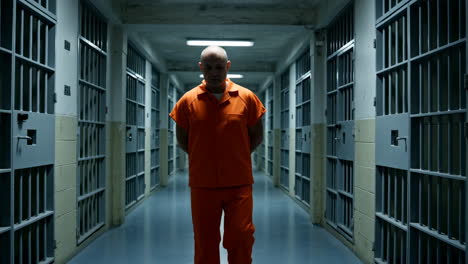 prisoner in jail hallway