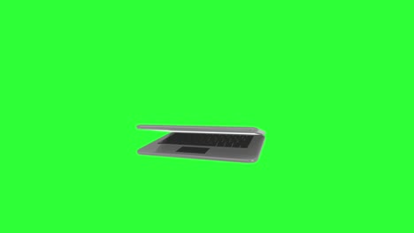 portátil animación 3d pantalla verde 4k