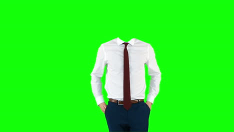 Headless-businessman-gesturing-to-camera