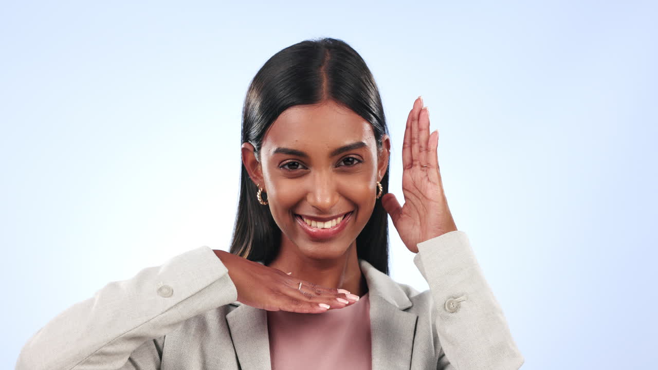 Indian woman, face and hands for frame