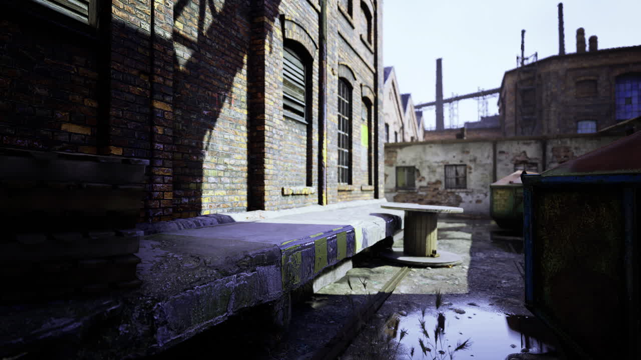 Urban exploration of an abandoned industrial district at daytime