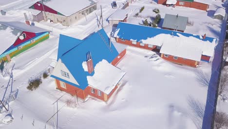 snowy village homes