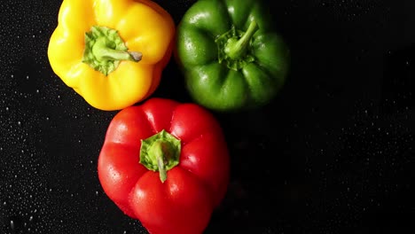 three colorful fresh peppers