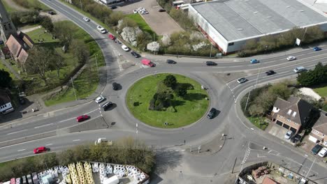 timelapse en movimiento desde drone de rotonda en chelmsford uk