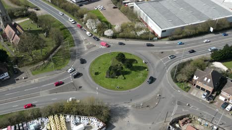 moving timelapse from drone of roundabout in chelmsford uk