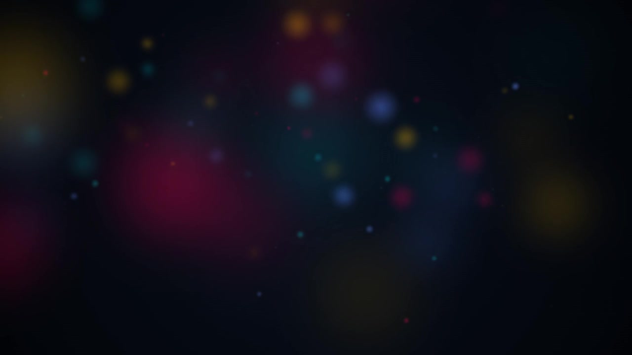 Abstract Background with Floating Colorful Bokeh Particles