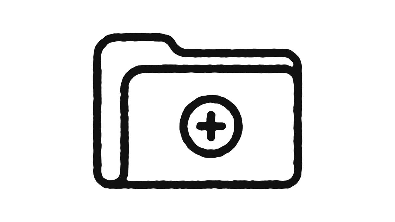 Patient File Icon Animation Footage & Alpha Channel