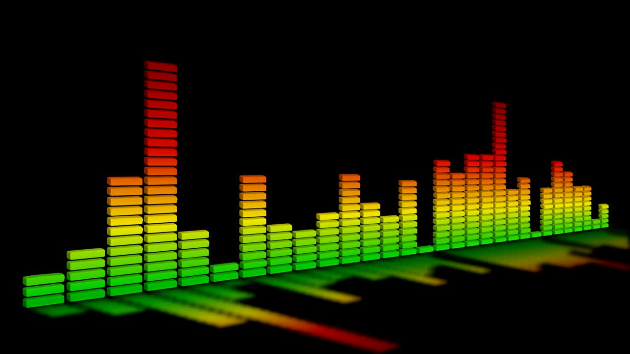ecualizador de audio aislado en fondo negro