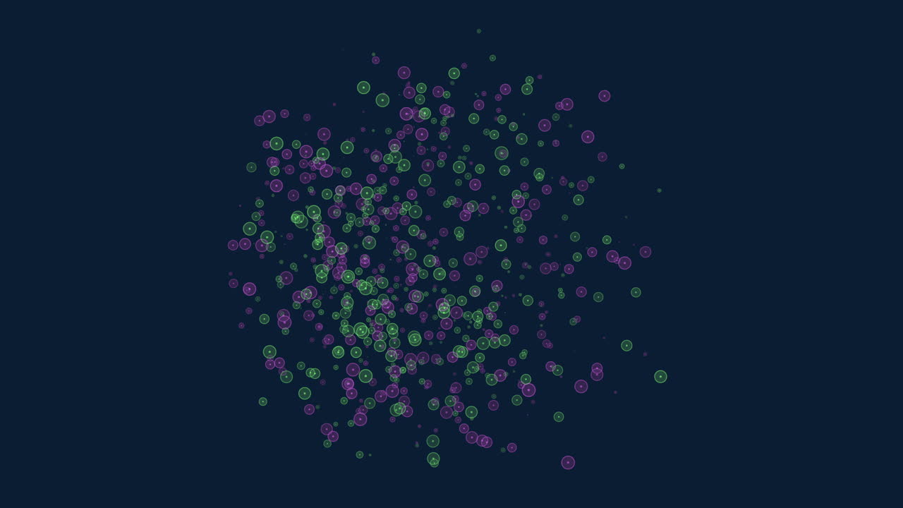 círculos coloridos que se superponen sobre un fondo negro