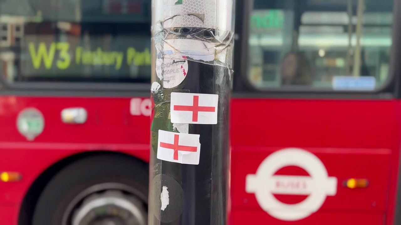Resolusi Tinggi 3840 x 2160 4K - Stiker Jalanan London, Bendera Inggris