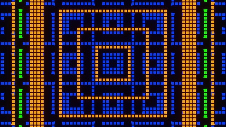 VJ Loop animation of pixel mosaic ver24