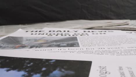 titular de periódico sobre condiciones climáticas extremas y huelga industrial 1