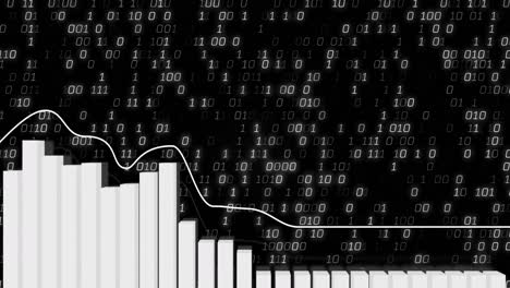 animation of data processing on black background