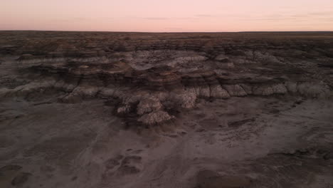 bisti de-na-zin wilderness - aerial high scenic dusk