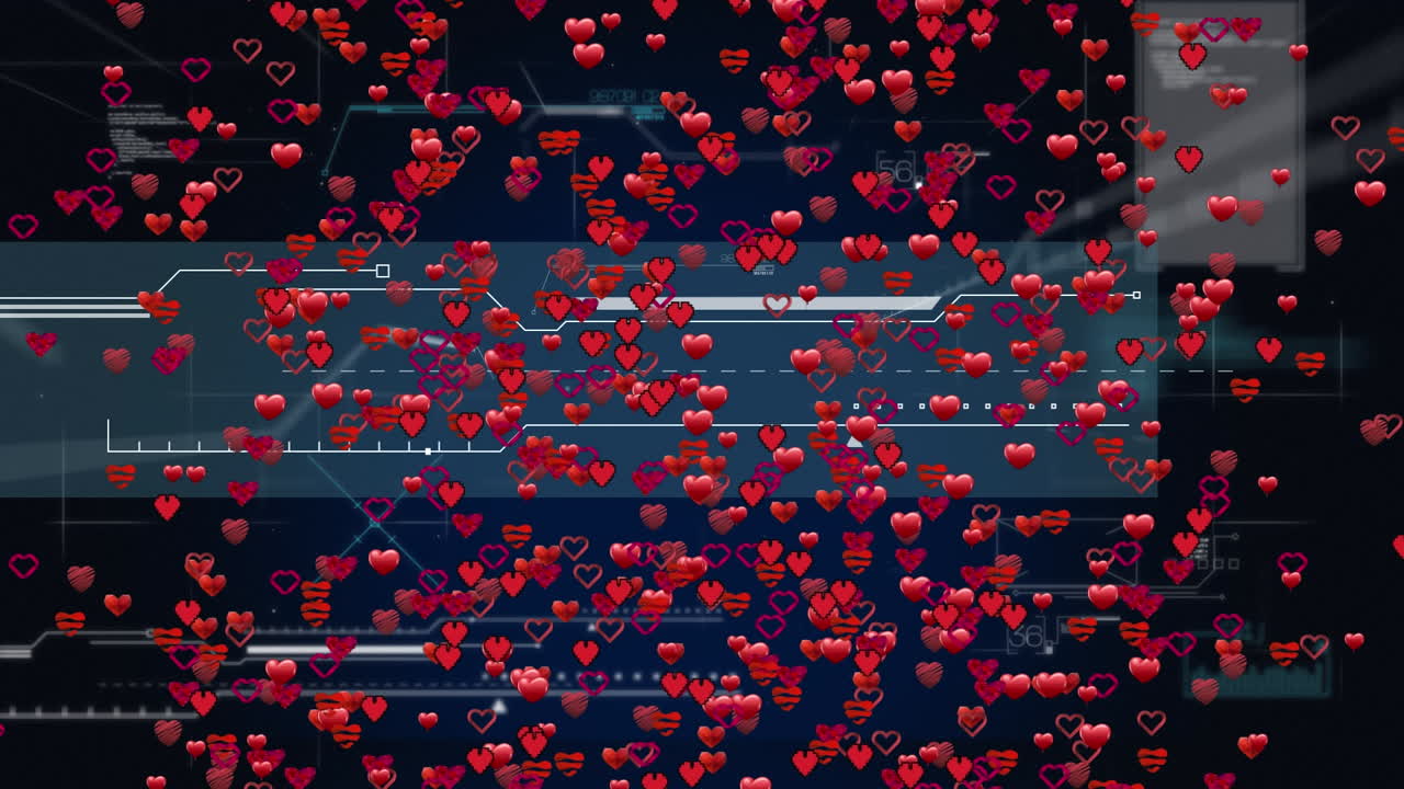 심장 위의 데이터 처리의 애니메이션