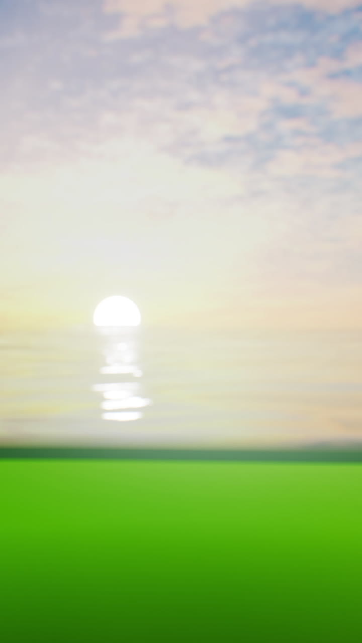 바다 위에 해가 지는 것