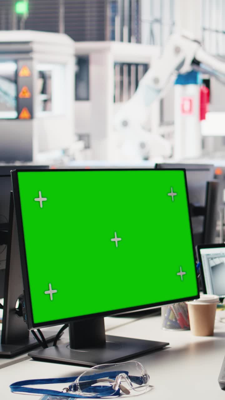 Vertical Video African american male engineer does troubleshooting on copy space display