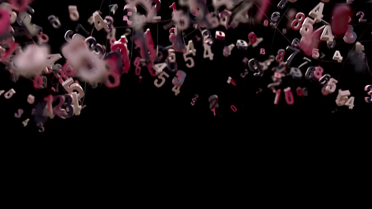 4k números aleatorios moviéndose en una malla.