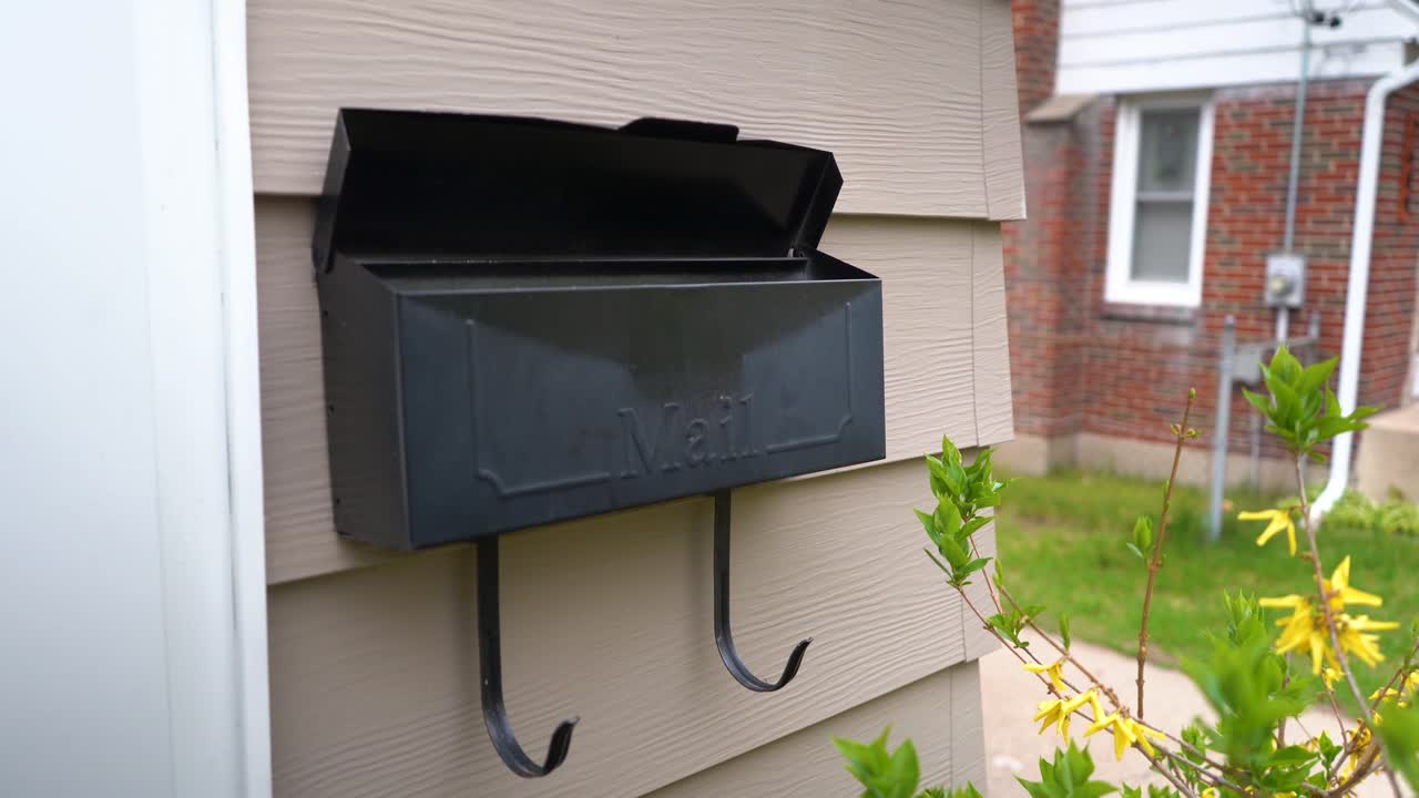 작은 검은 우편함 우편함 4k 집 우편함