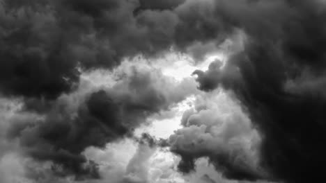 point of view dark and bright clouds floating in the sky