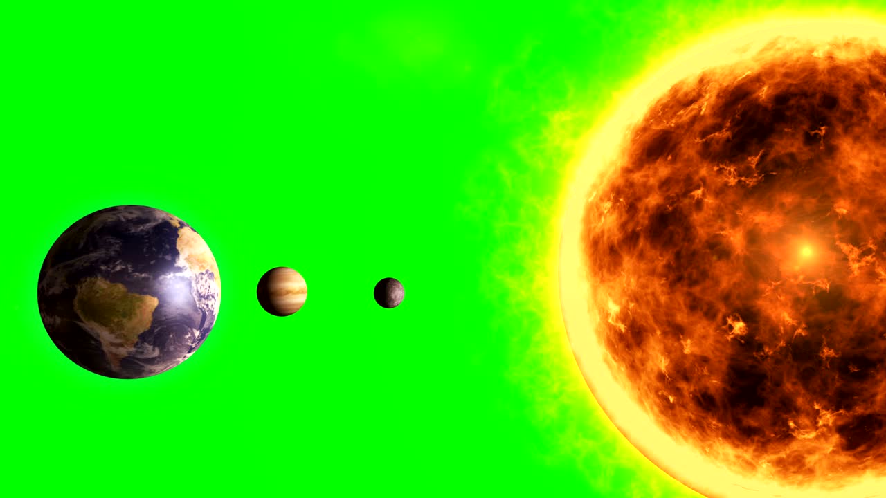 солнечная система с солнцем и планетами