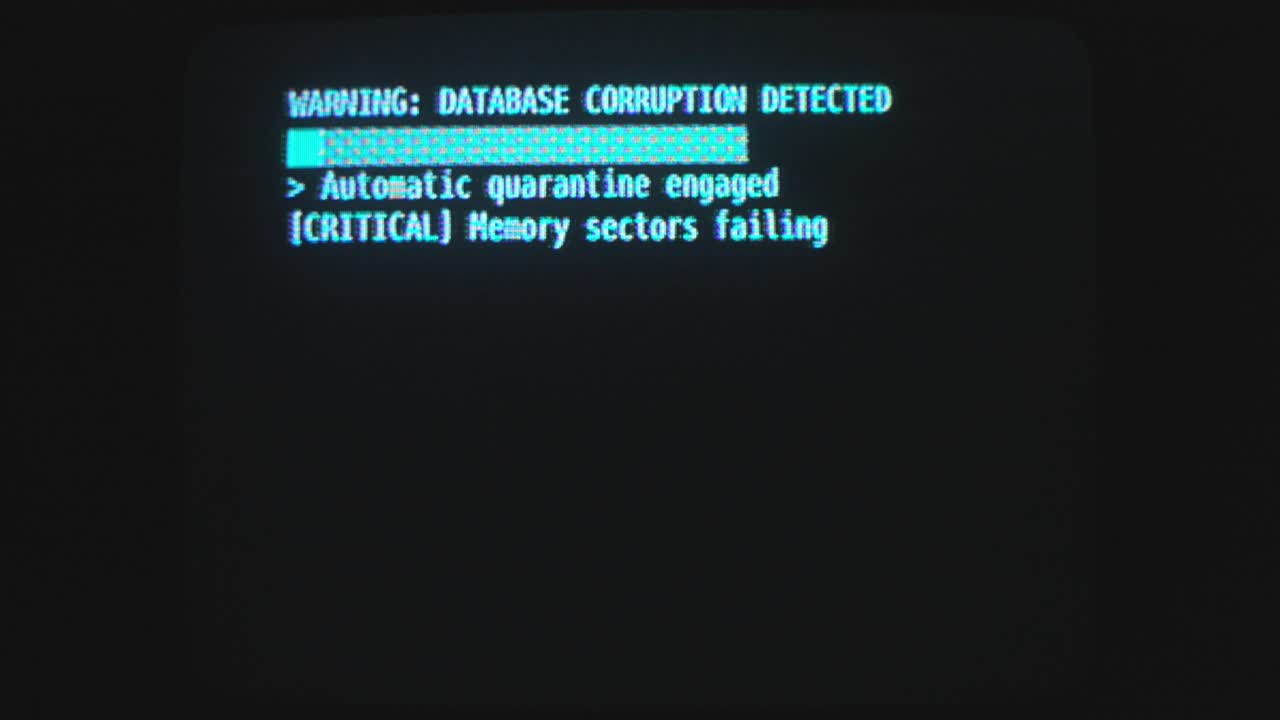 Stuttering texts of programming language in computer display.
