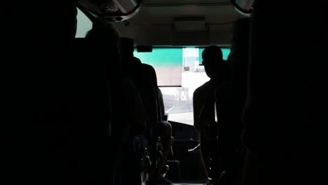 bus interior view