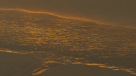 golden hour beach reflections