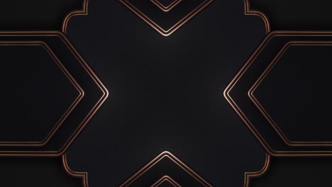 geometric black and gold design