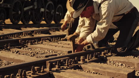 railroad construction workers