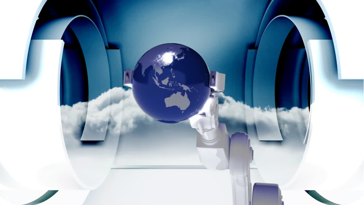 로 ⁇  팔 이 하늘 에 있는 지구 를 들어 올리고 있다