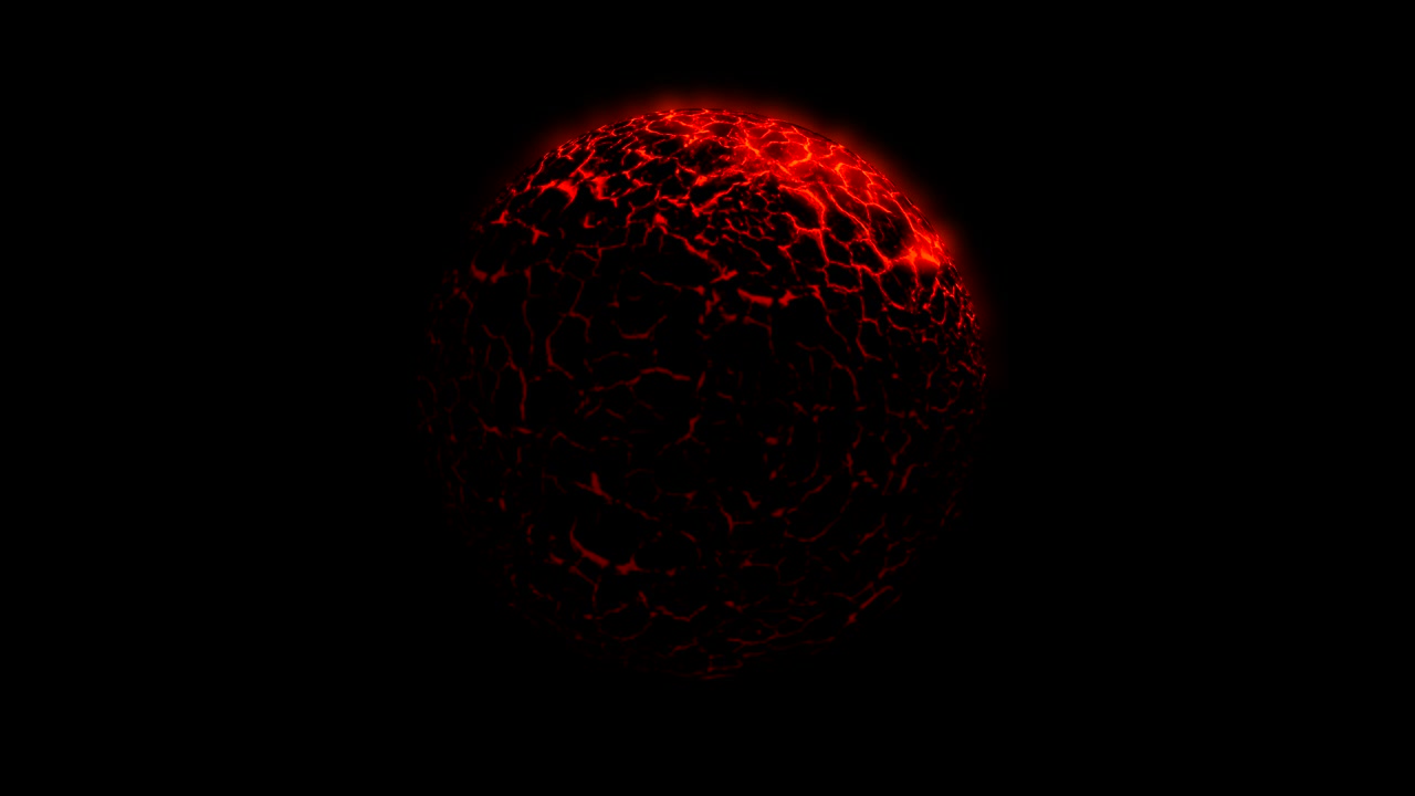 Motion red planet in galaxy