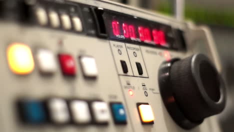 panel de control de edición de video