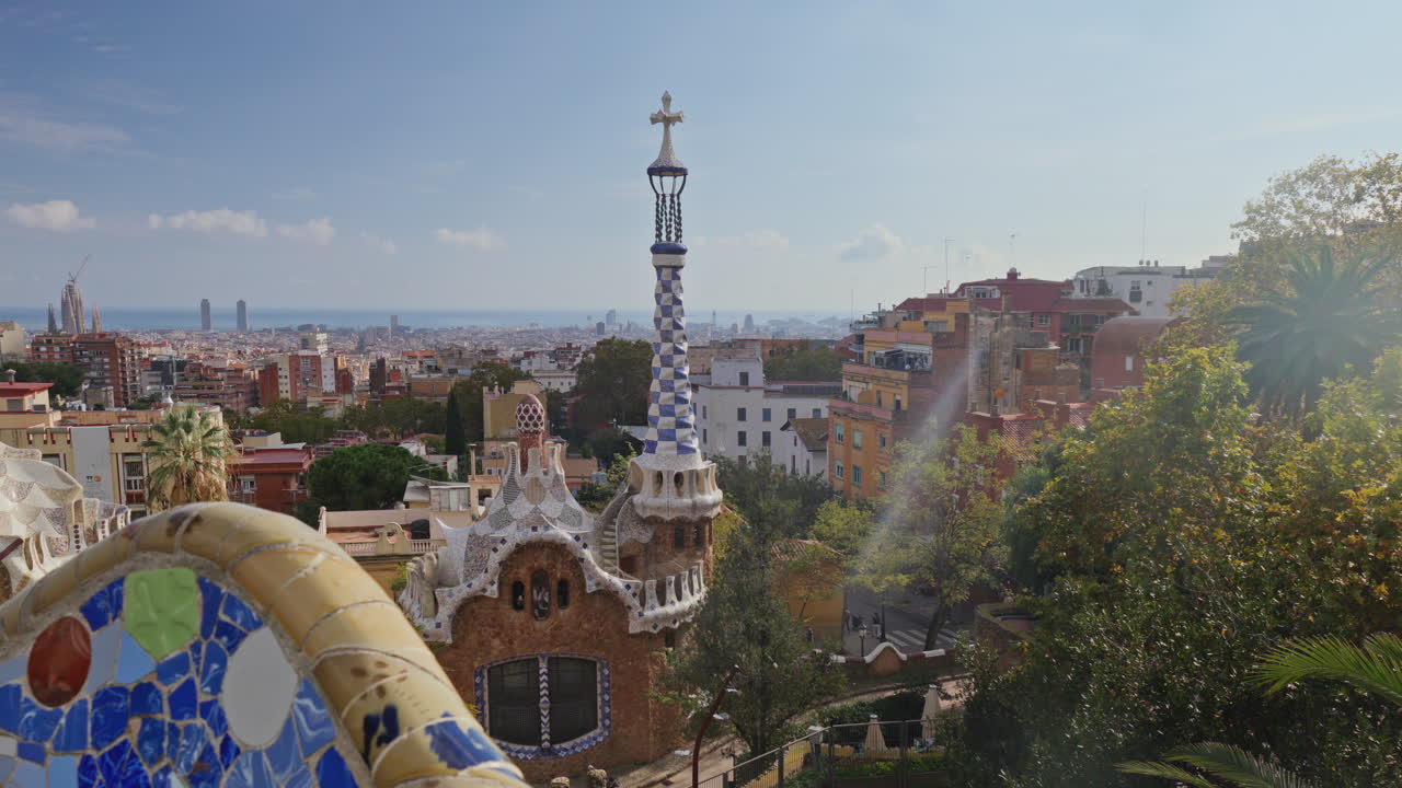 파크 에서 찍은 바르셀로나 스카이라인의 타임스.