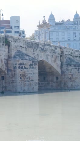 ancient stone bridge over a river in a european city