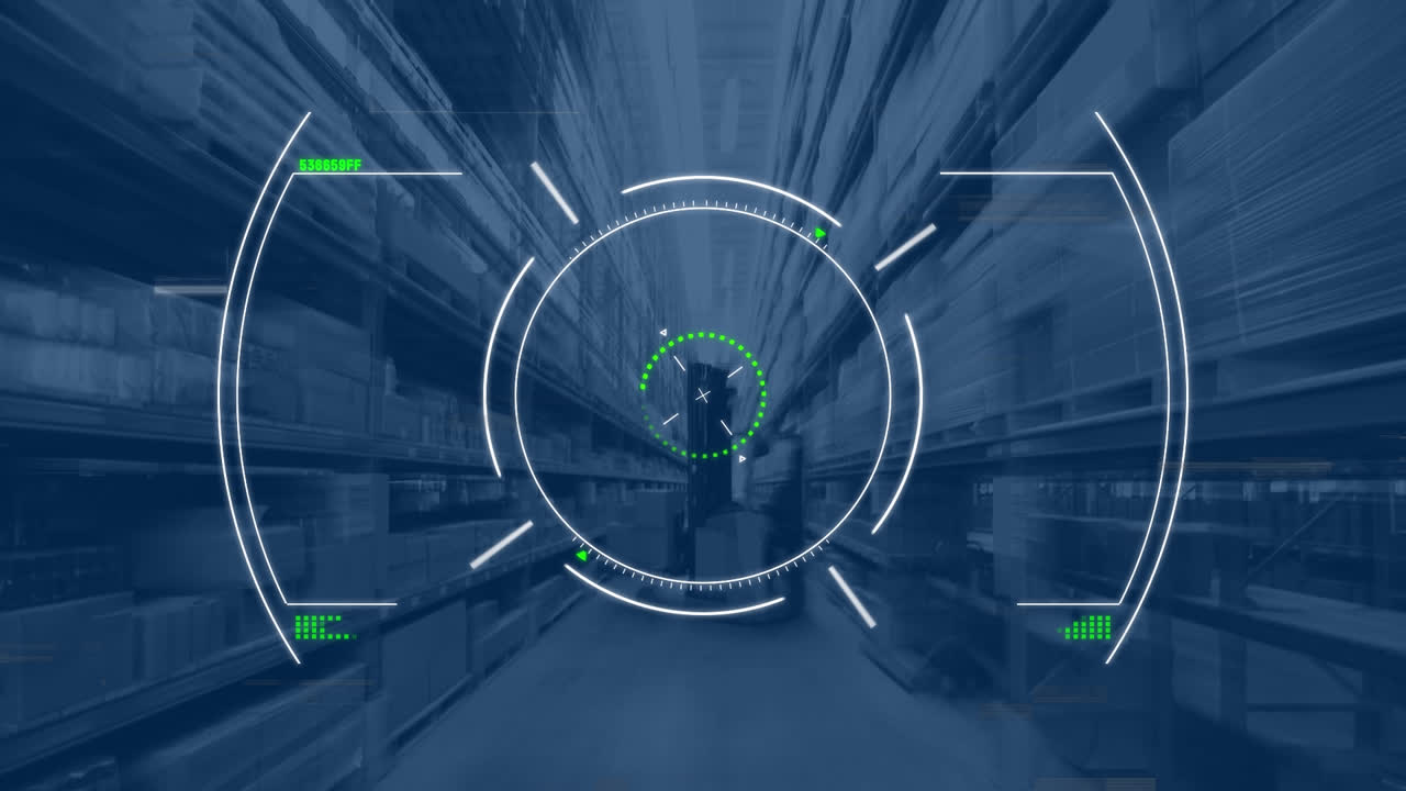 Animation of data processing over warehouse