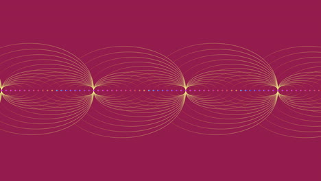 spiraling concentric circles in pink and purple