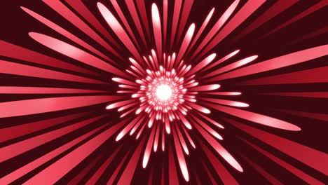 red animated background with round stripes from center looped animation