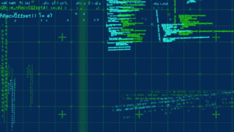 animation of data processing on navy background