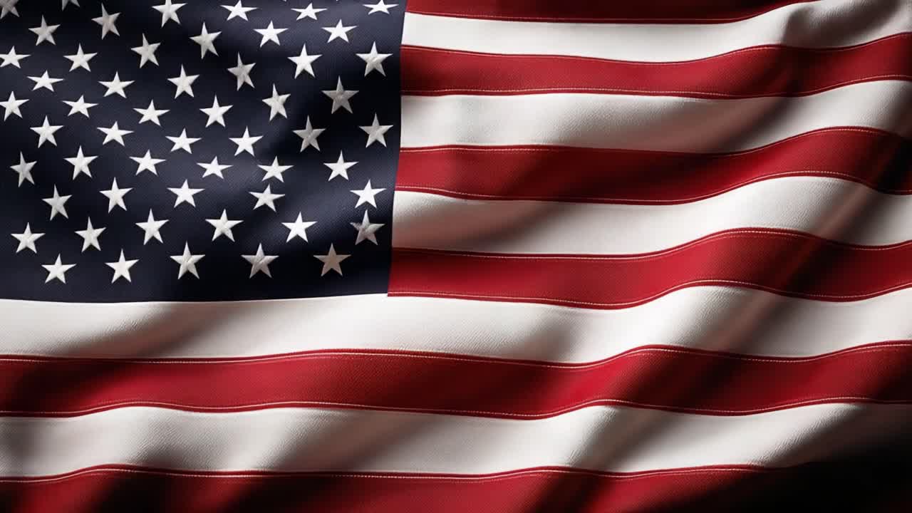 La Bandiera Americana: Un Simbolo di Libertà e Unità, Sventola Splendidamente e Cattura lo Spirito del Patriottismo nei Suoi Colori Vibranti e nel Design Iconico