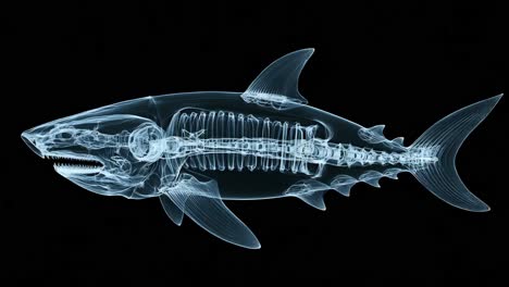 x-ray of a shark skeleton