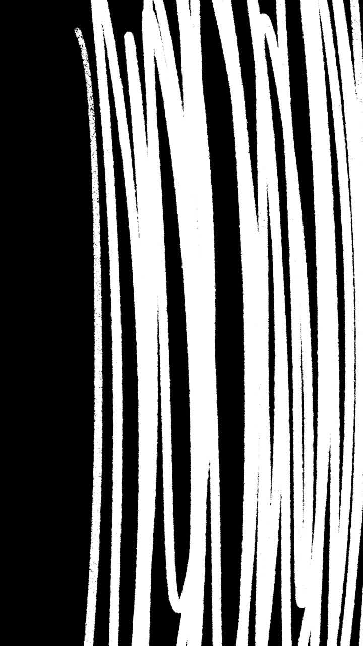 Linee verticali bianche animate disegnate a mano su sfondo nero